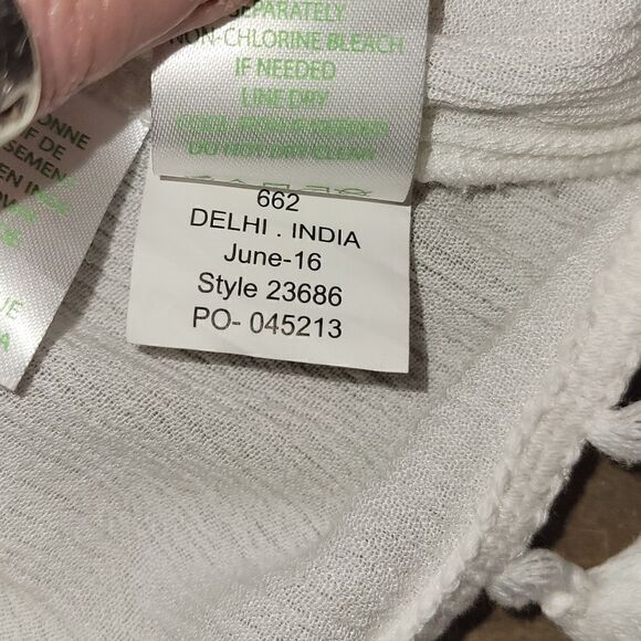 LILLY PULITZER WHITE EMBROIDERED TASSLE CROP TOP SLEEVELESS TOP RESORT XS - Picture 14 of 14